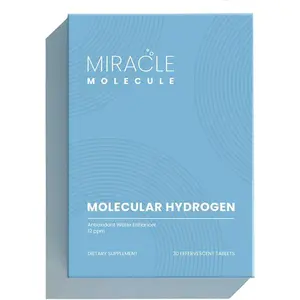 Molecular Hydrogen Tablets 12ppm with Magnesium for Wellness, Cognitive Support, Immunity Boost, Energy & Hydration Support, 30 Tablets