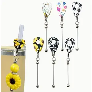10pcs Color random water cup straw pendant can be beaded