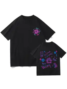 Arcane Jinx T-shirt, fashionable, funny, cute anime bunny monkey T-shirt, suitable for both men and women, summer sports, jogging, casual, loose retro hip-hop T-shirt