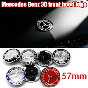 Mercedes-Benz Star Emblem Hood Badge, Fits W203 W204 W212 W213 W222 W221 C-Class E-Class S-Class, Engine Cover Decoration Accessory