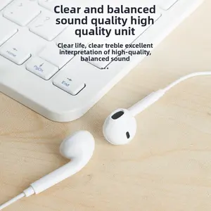 3m Long Wired Semi-In-Ear Deep Bass Headphones, Classic Design, Aesthetic, 14mm Bass Driver, High-Definition Sound, Ideal for Live Streaming, Online Classes, Gaming