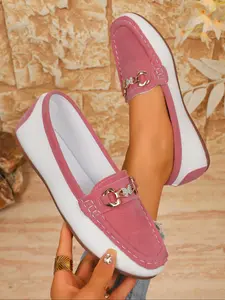 Women's Square Toe Loafers Slip-On Flats, Comfortable PU Leather Work Shoes, Casual Shoes, Fashion Office Footwear, All Seasons, Non Slip Shoes