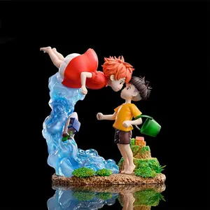 The Cliff Figure Ponyo On  Sousky Seagal Figure Pvc Gk Statue Anime Action Figurine 15cm Model Doll Collection Toy Kid Gift