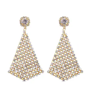 White Crystal Dangle Drop Earrings for Women Jewelry Birthday Christmas Gifts for Women