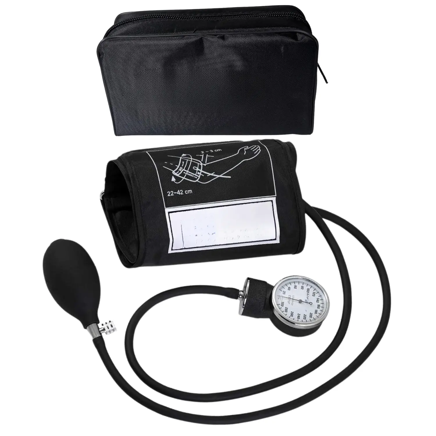 Manual Blood Pressure Cuff - Universal Size Aneroid Sphygmomanometer, Nurses' Health Monitor, Adult BP Machine