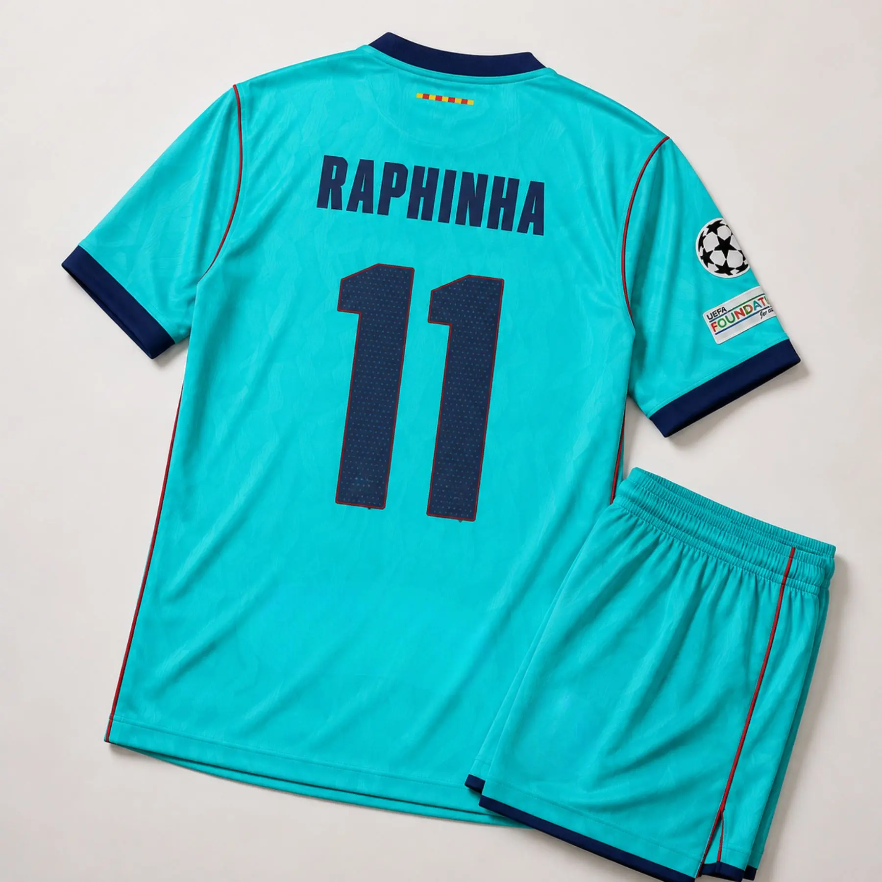 Raphinha #11 Soccer Jersey Shirt 2026/27, Braca Turquoise Football Shirt, Personalized Name & Number, Fan Edition,Unisex Match Day Wear