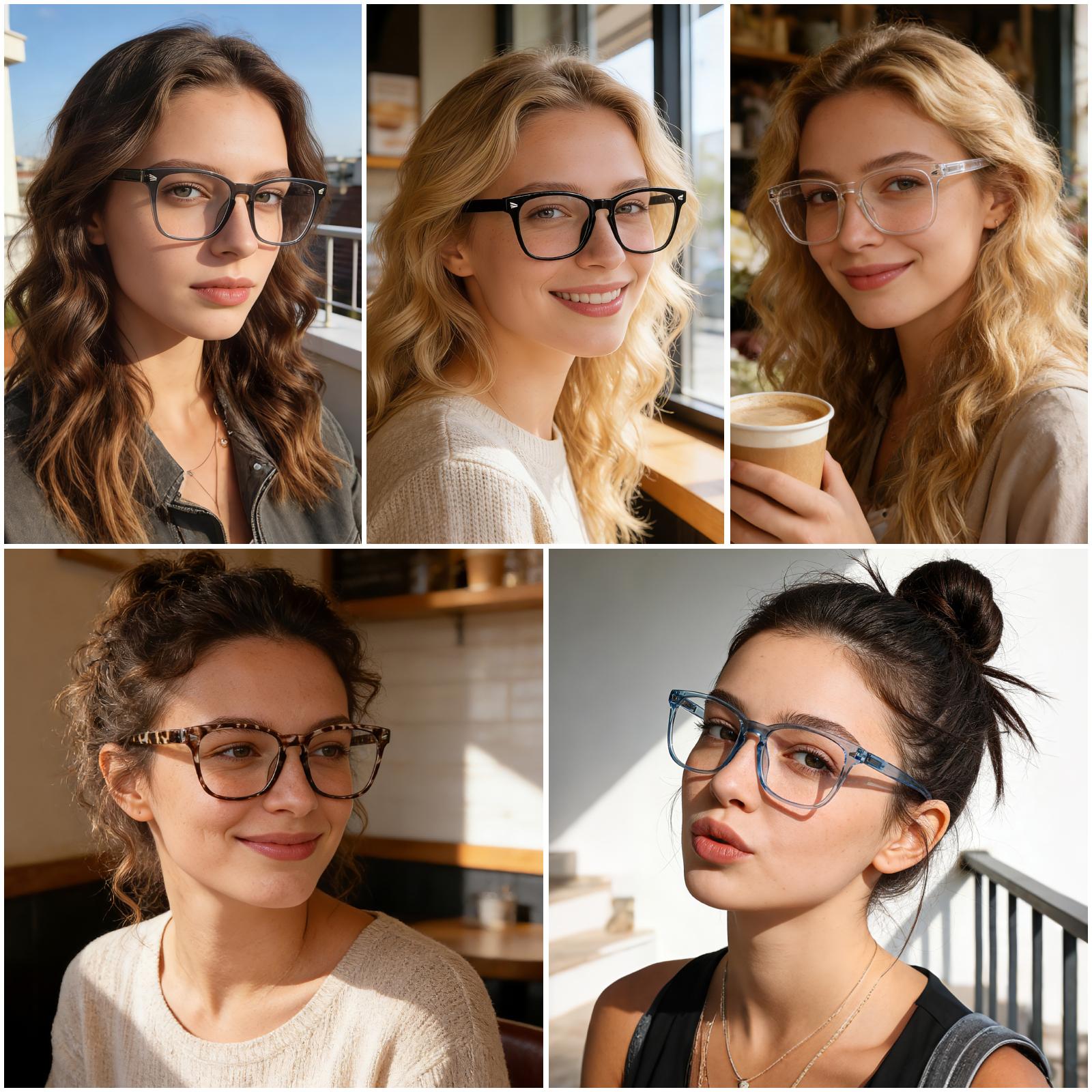 JOSCHOO 2 Pack Blue Light Glasses - Advanced Blue Light Blocking Computer Glasses - Screen Fatigue & UV Protection Blue Blockers for Women Men