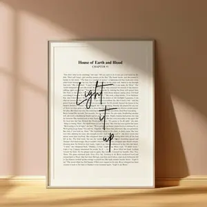 [Bookish Wall Art_SALES UPTO 50%_unframed poster] Crescent City Print Light It Up Quote, House of Earth Blood. Sarah J Maas Art