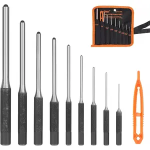 9 count Roll Pin Punch Set, Removing Repair Tool with Holder for Automotive, Watch Repair,  and Craft