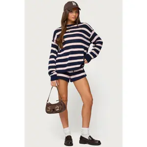 Amaris Striped Knit Shorts