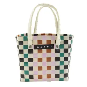 Pre-owned MARNI Plastic Shoulder Bags Woven Micro Basket Polypropylene Handbag