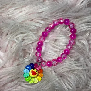 Pink murkami bracelet and Pink lighting bracelet