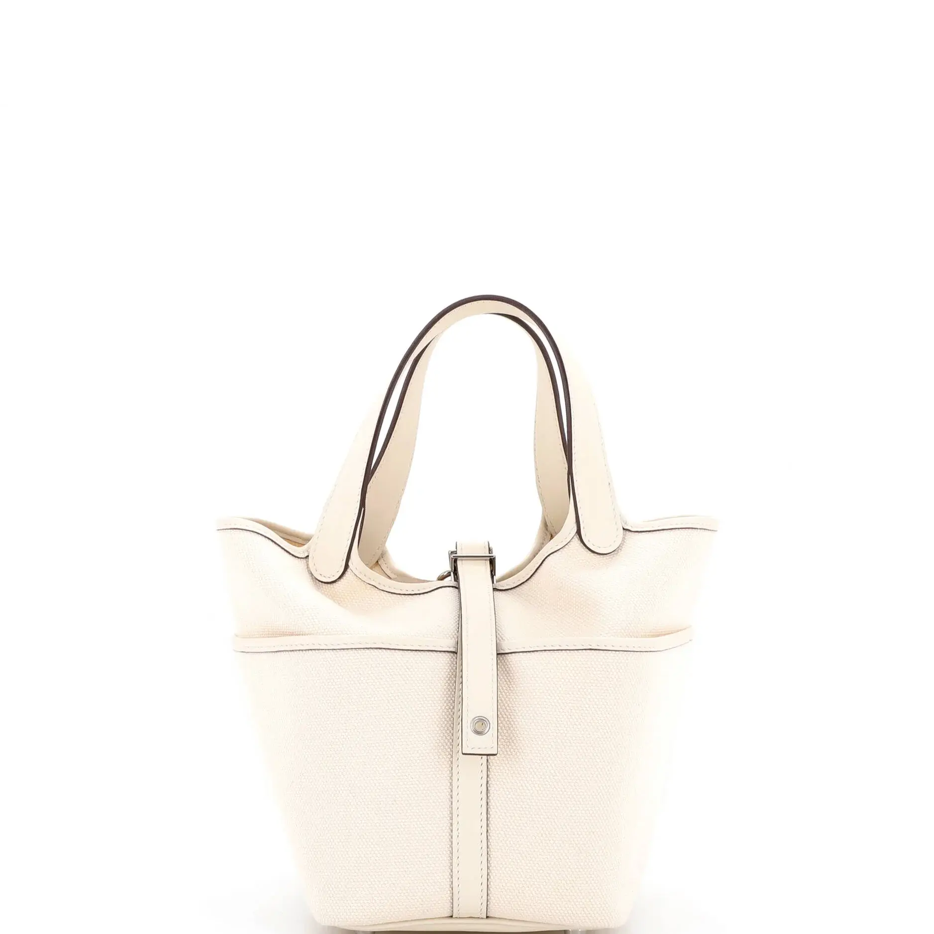 Pre-owned HERMÈS material Bucket Bags Hermes Cargo Picotin Lock Bag Canvas and Swift PM by Rebag