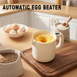 Multifunctional Automatic Egg Beater & Rice Washer Rechargeable for Home Kitchen Use One-Button Control Efficient and Even Mixing Ideal for Pizza Making