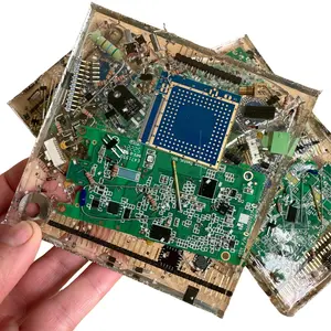 Coasters Made with Scrapped Circuit Boards 4" Square Tableware Unique Electronic Parts & Resin Design