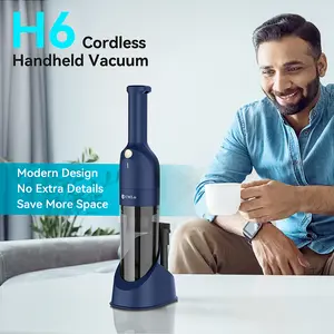 UMLO H6 BLUE Cordless Handheld Vacuum 10KPa Suction 30min Runtime HEPA Filter 2600mAh Battery 0.25L Dustbin Quiet 60dB Home Pet Car Use dog grooming vacuum