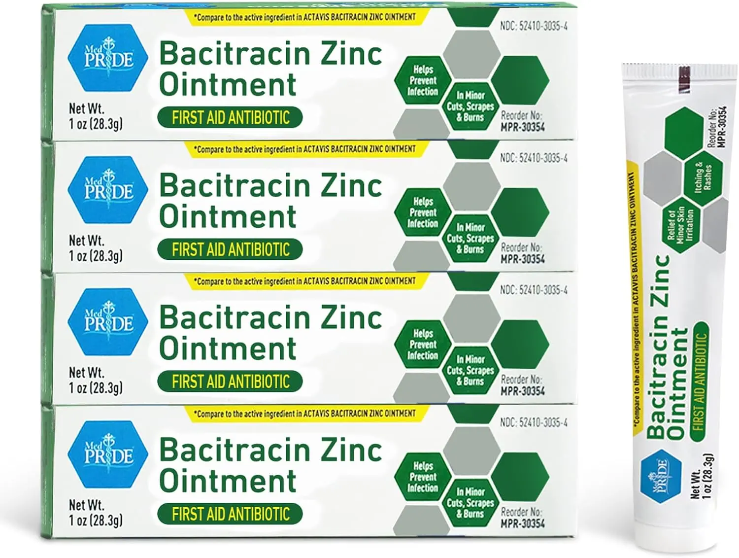4 Pack MED PRIDE Ointment for Protection and Soothing Relief, 1 Oz Tube