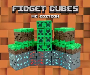 Pixel Block Infinity Cube - Stress & Focus Tool For ADHD, Autism, & Teens/Adults