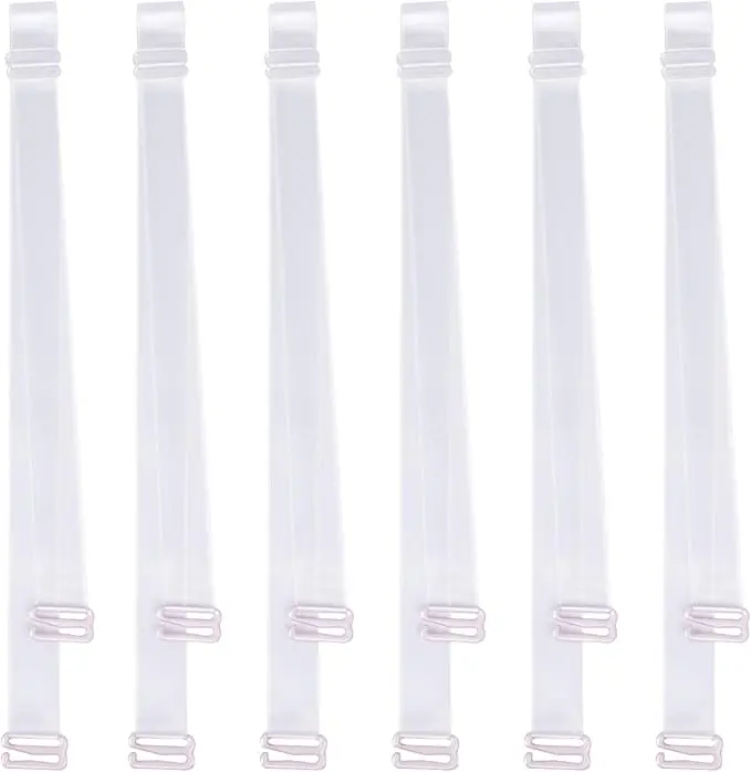 Clear Bra Straps, 3-Pairs Invisible Non-Slip Adjustable Bra Straps for Strapless Bra