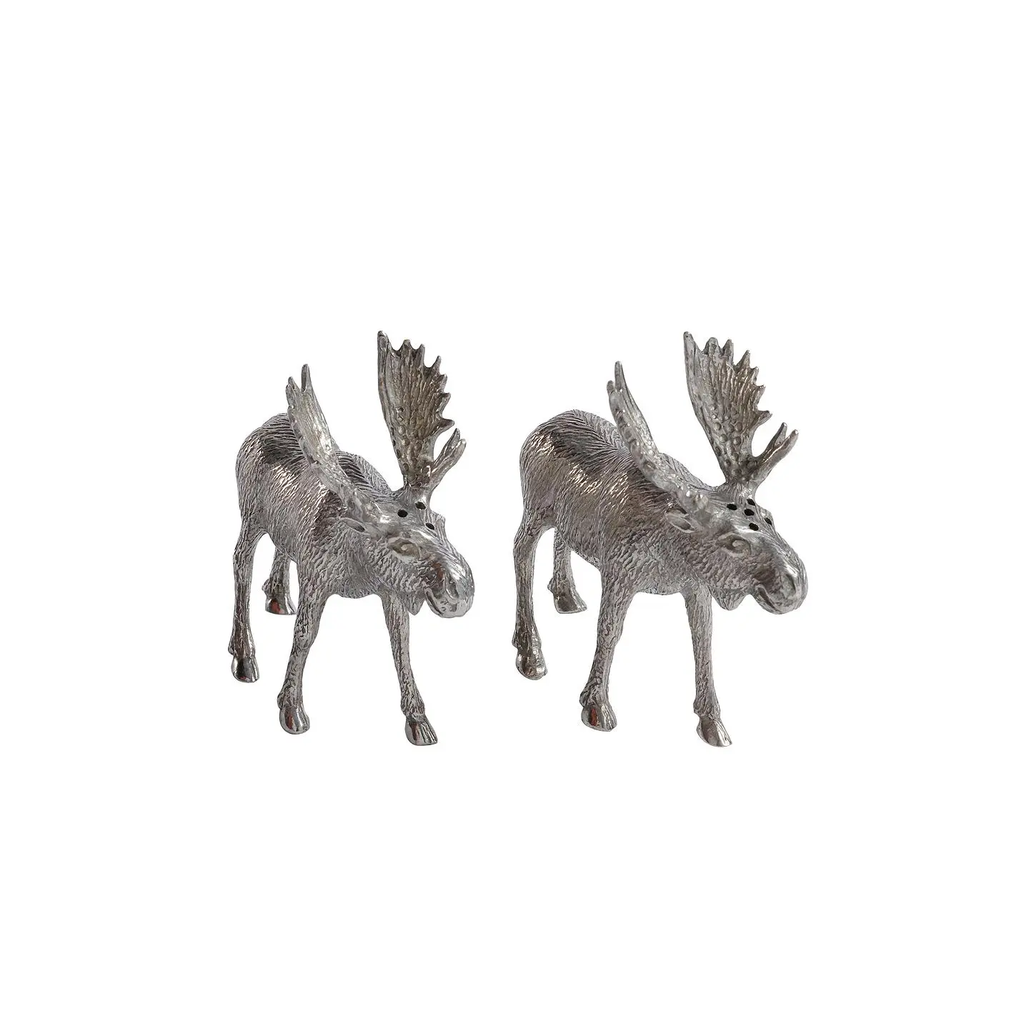 The Favorites St. Anton Pewter Moose Salt & Pepper Shakers in Pewter