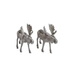 The Favorites St. Anton Pewter Moose Salt & Pepper Shakers in Pewter