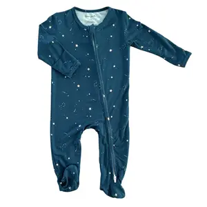 Footie Zippered One Piece in Starry Night