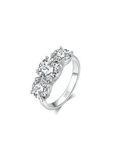 2 Carat/4 Carat Moissanite Couple Rings, S925 Silver, Stackable Wedding Jewelry, Multi Cut Cluster Ring, Perfect for Weddings, Birthdays, Anniversaries, Gifts