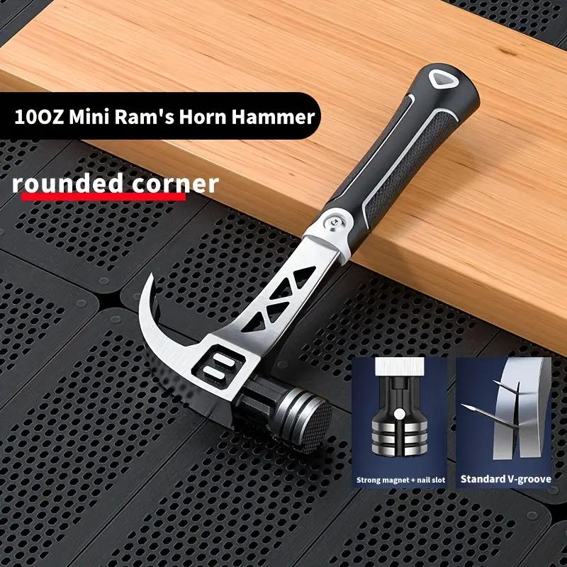 OUDISI Heavy Duty Steel Hammer with Non-Slip TPR Comfort Grip - Multi-Functional Hand Tool for Nails, Carpentry, and Industrial Use, Ergonomic Design, No Batteries Needed, Hammer for Work, Carpentry Accessories, Stylish Metal Surface, Sturdy Structure