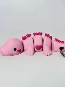 Heart Dinosaur Keychain, Animal Pattern Accessory, Ideal for Halloween Christmas Easter Valentine Thanksgiving Decorations, Fun Gift Choice