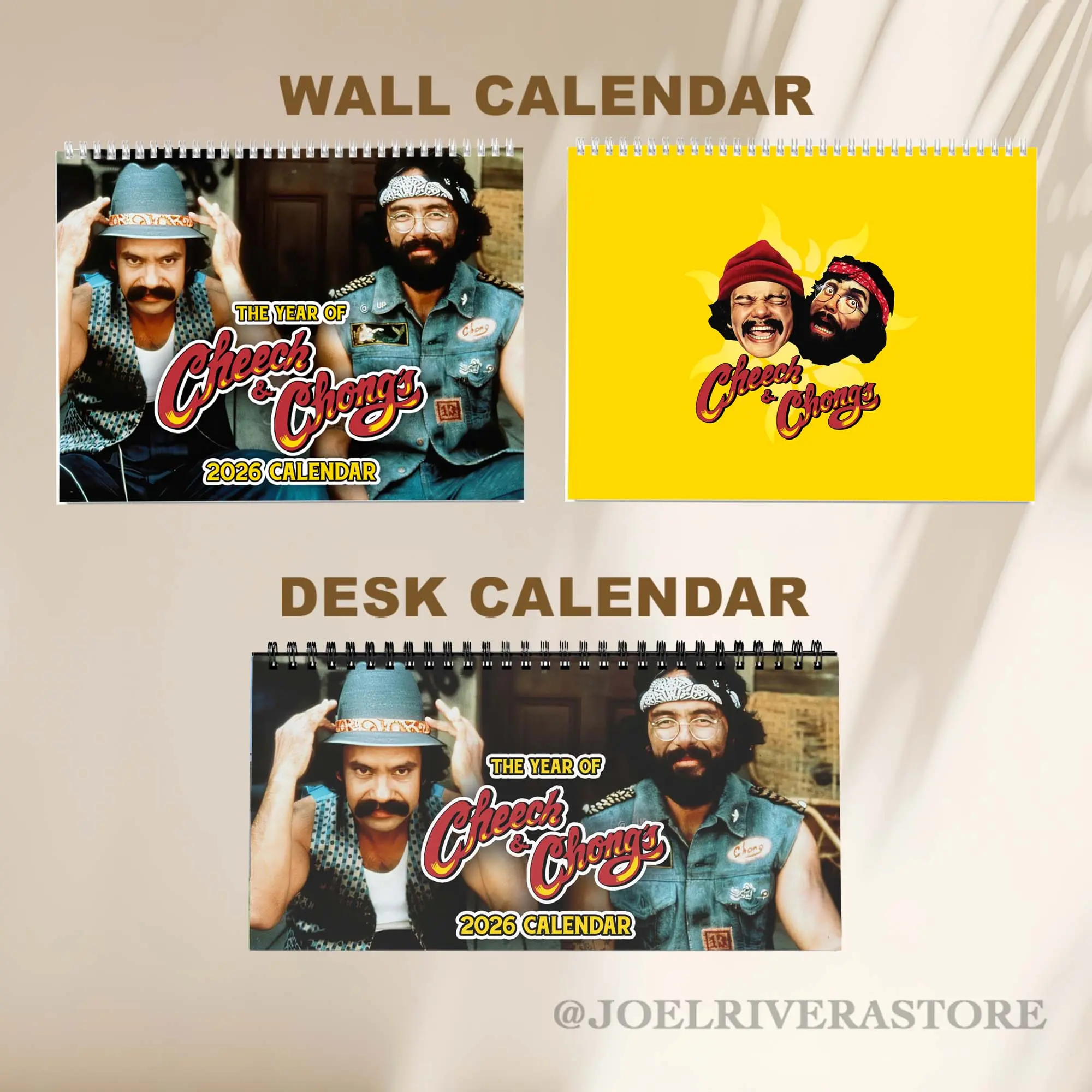 Cheech & Chong Vintage Movie 2027 Wall Calendar, Wall Calendar 2027, Cheech & Chong Best Lines Graphic Desktop Calendar, Home Decorating