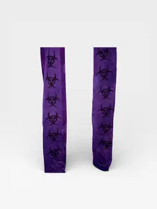 Deep Purple Biohazard Thigh Socks