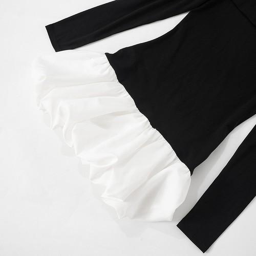 Off Shoulder Top Bubble Skirt Baby Doll Dress Women's Dress Casual Wear