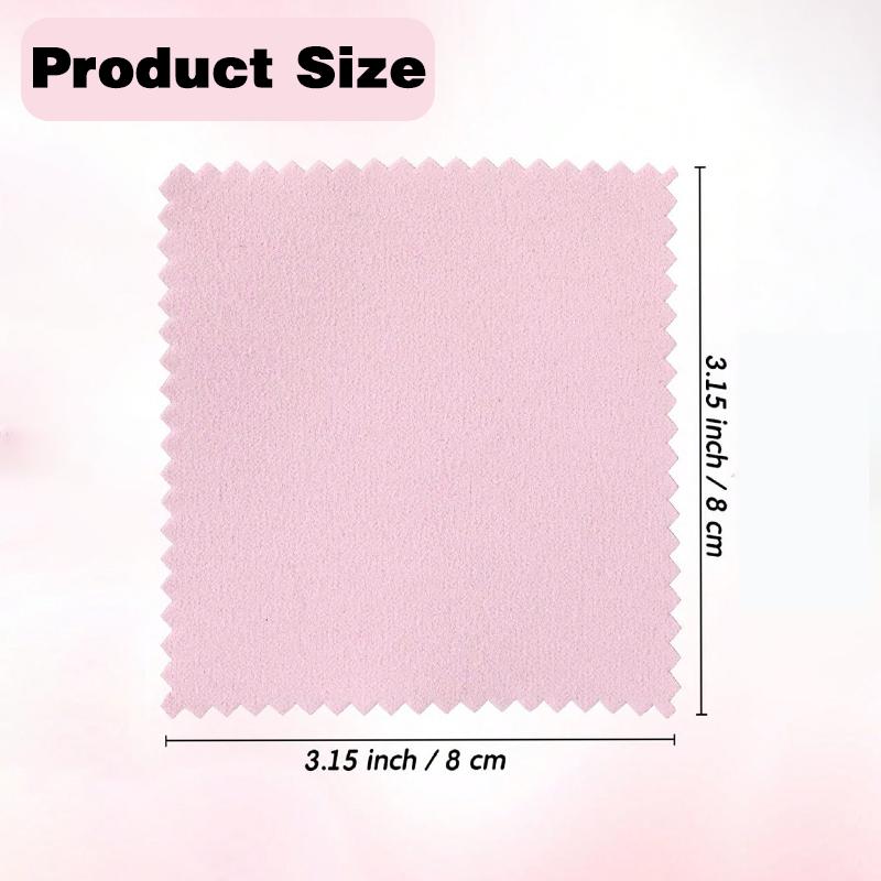 50/100 Pcs/Set Silver Polishing Cloth，Jewelry Cleaning Cloth，Tarnish Remover，Anti-Tarnish，Sterling Silver/Gold/Platinum，Jewelry/Watch/Coins，Microfiber，8x8cm，Restores Shine，Small Jewelry Cleaning Cloth，Jewelry Care Hack