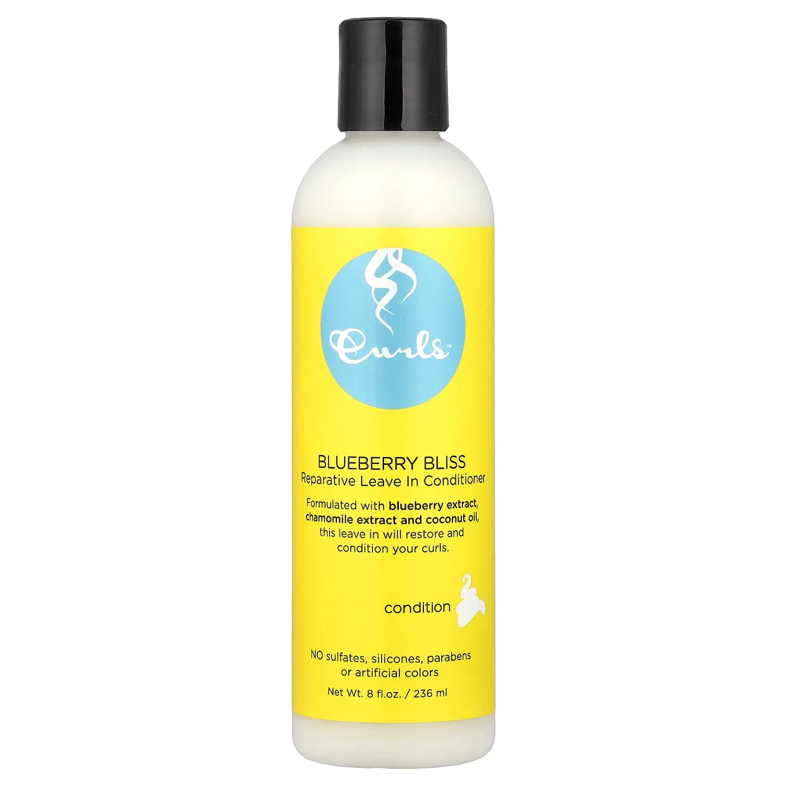 Curls Reparative Leave In Conditioner, Blueberry Bliss, 8 fl oz (236 ml)