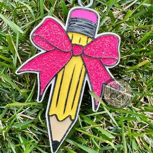 Pencil with bow car freshie