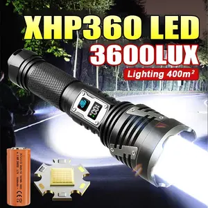 3600LUX high power LED flashlight, High Lumens Flashlight, illuminating 400M² ultra bright torch light, rechargeable outdoor handheld flashlights, alloy, zoomable, suitable for outdoor mountaineering, camping, fishing, patrolling, etc.