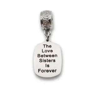 "Sisters' Love" Quote Clip-on Charm