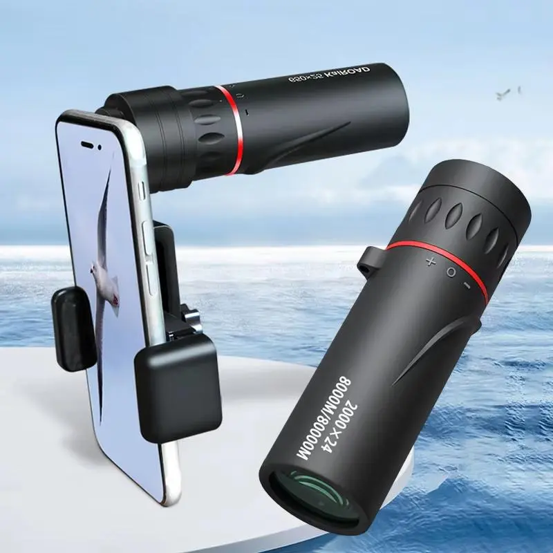 Mini 2000x24 Zoom Monocular Telescope, HD High Magnification Handheld Portable, Outdoor Hiking Bird Watching Smartphone Photography Telescope Travel Gadgets Cellphone