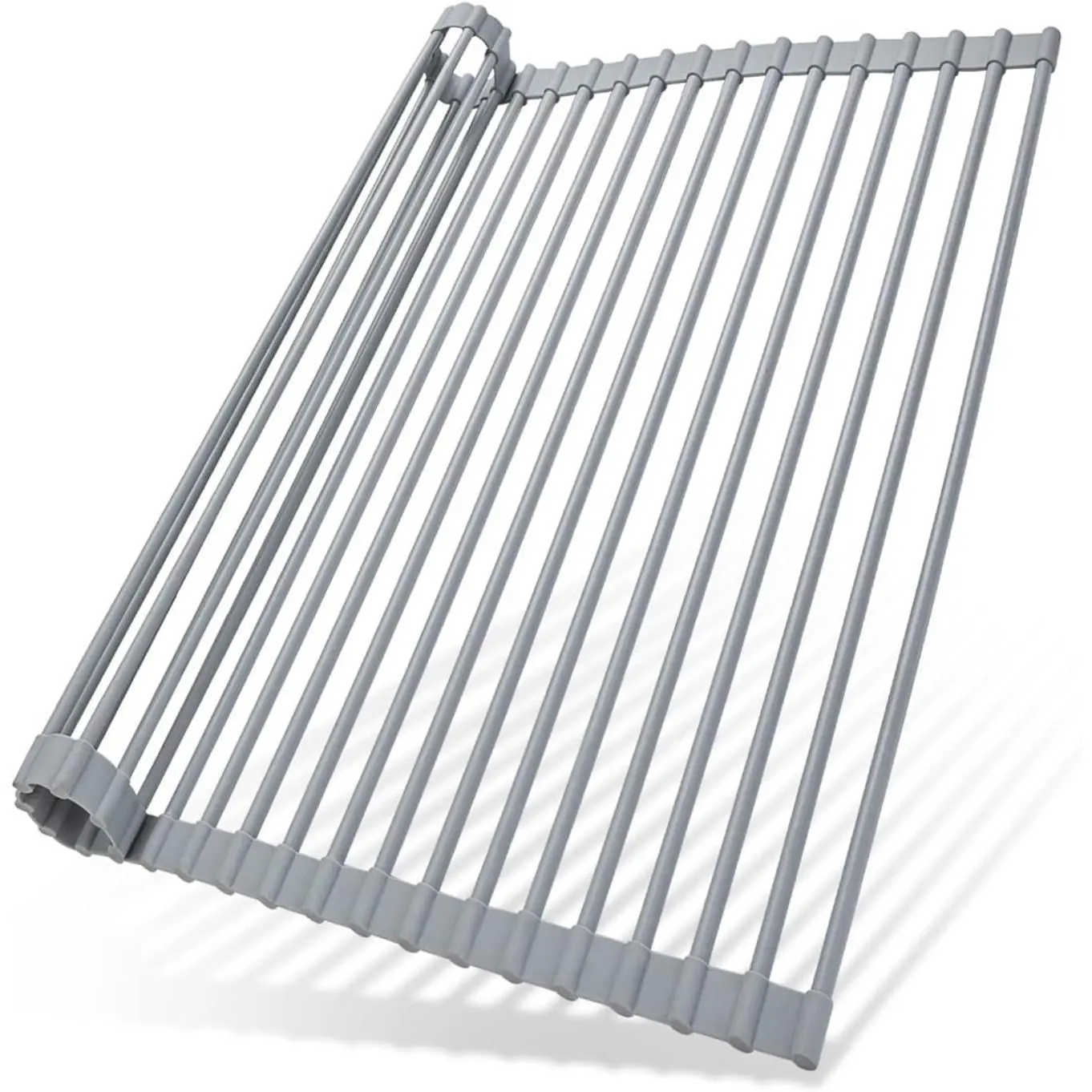 Roll-Up Dish Drying Rack Organiser - Over-The-Sink Air-Drying Mat for Kitchenware & Produce