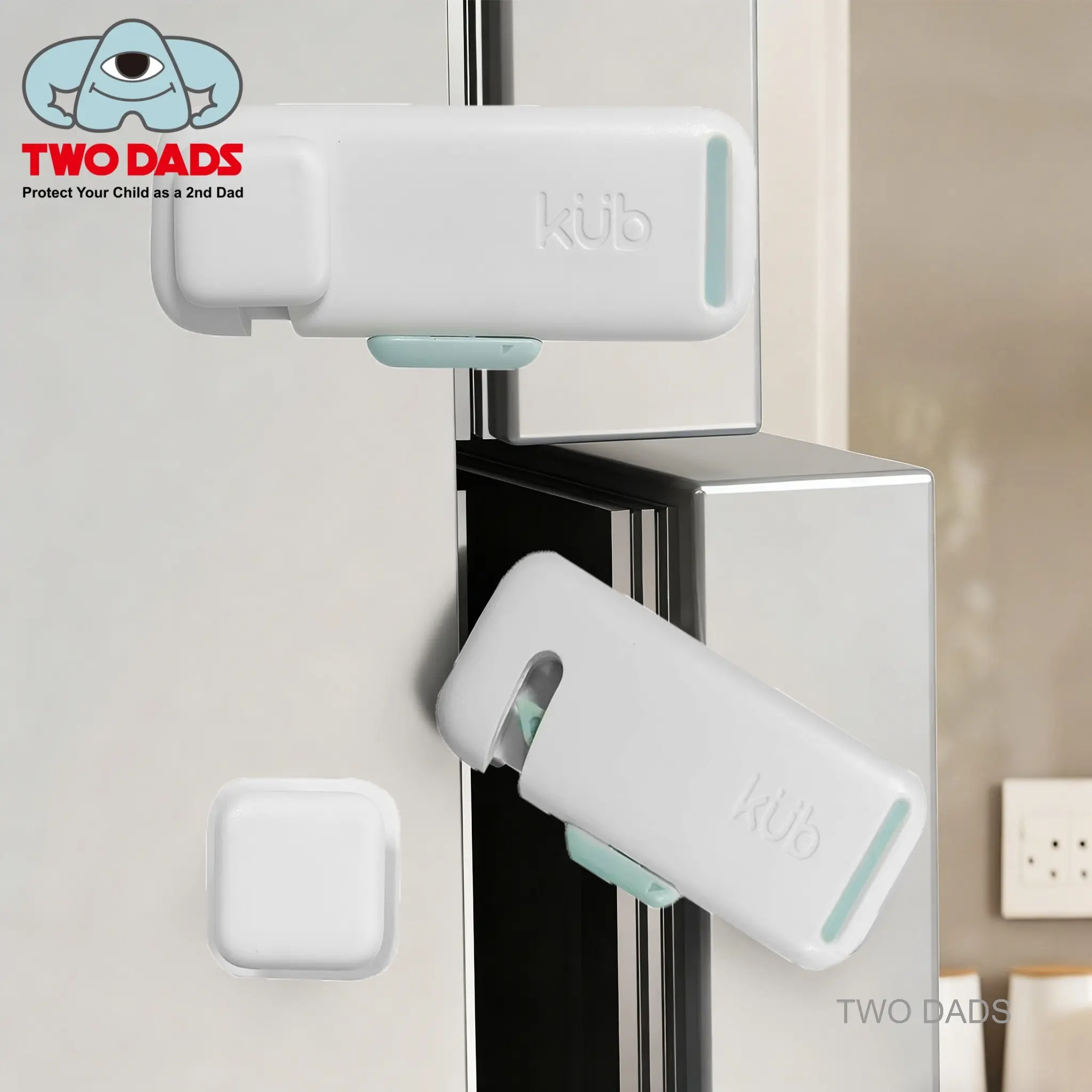 Cabinet & Refrigerator Lock – Child Safety Latch with Strong Adhesive, No Drilling Required, Perfect for Toddler Proofing Kitchen and Home
