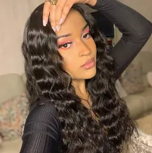 Women's Wig, African Small Curly Hair, Fashion Middle-part Long Corn Perm Synthetic Full Wig