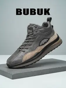 Bubuk Men's Casual Lace-Up Sports Shoes, All-Season Fashion Running Sneakers, Durable for Daily Hiking and Mountaineering, Athletic Shoes