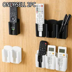 Wall Mounted Remote Control Holder, 2 Counts Set Multipurpose Remote Control Storage Box,Multifunctional Storage Rack for Home Office,Organiser ，Christmas gift, Room