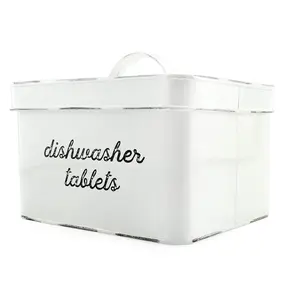 Dishwasher Pod Holder, Tablet Container (White, Case of 18)