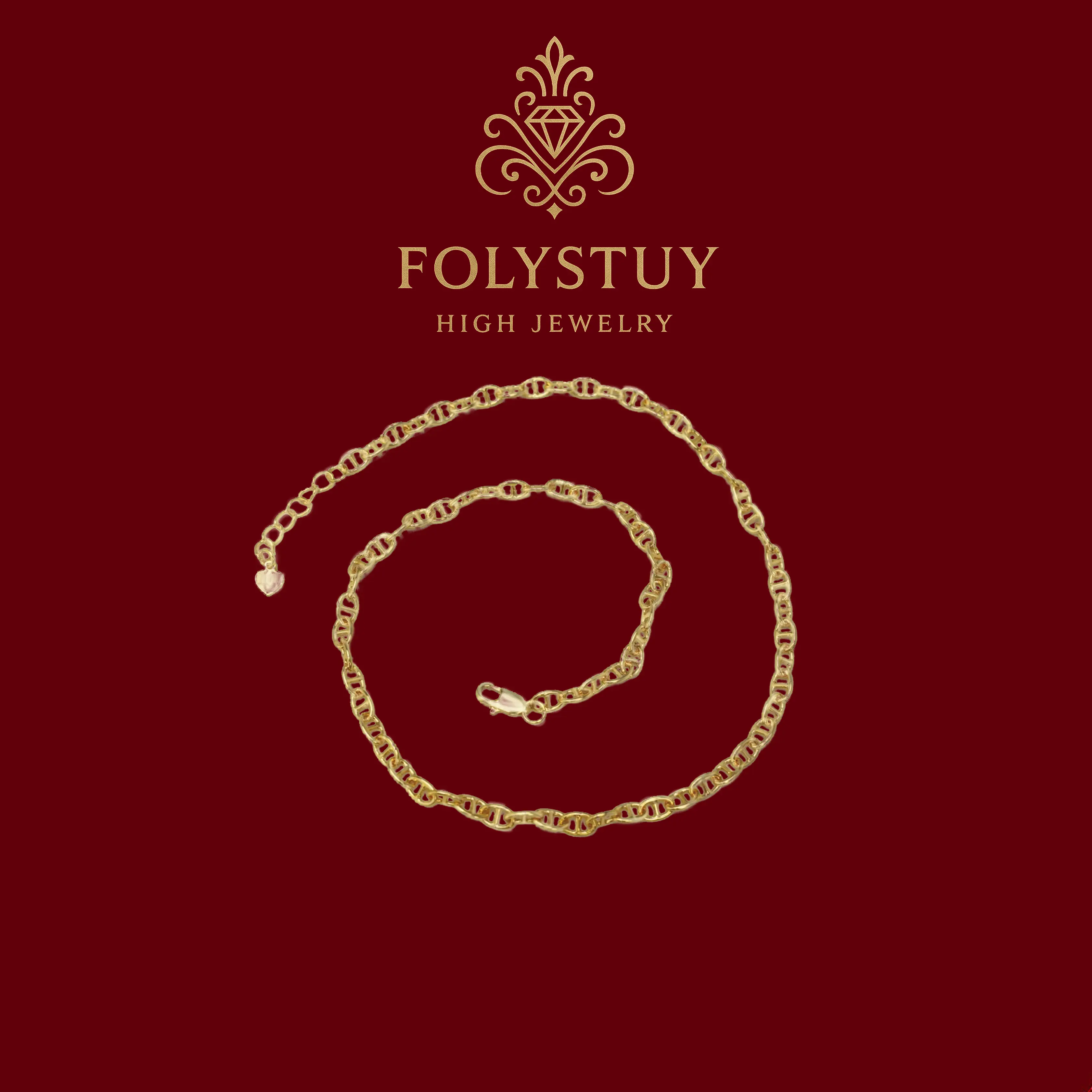 [21.6inch by 6mm O-shaped necklace]【FOLYSTUY (Y146)】Unisex Versatile fashion jewelry