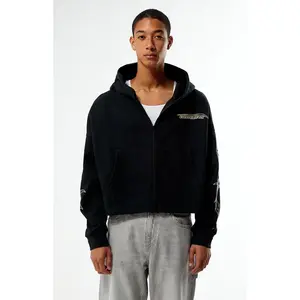 Pacsun Men's Obscura Cropped Full Zip Hoodie