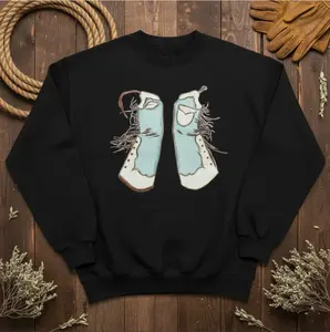 Western Cowboy Chaps & Cowboy Bits Graphic Crewneck & T-shirt, cowboy graphic tshirt, western graphic tshirt, plus size western graphic tshirt, western boutique, western stuff, sweatshirts for women
