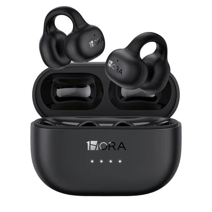 AUT210 Open Ear Clip Wireless Earbuds Bluetooth 5.4 Headphones with LED Display, Secure Sports Earbuds, 35H Playtime, Built-in Mic
