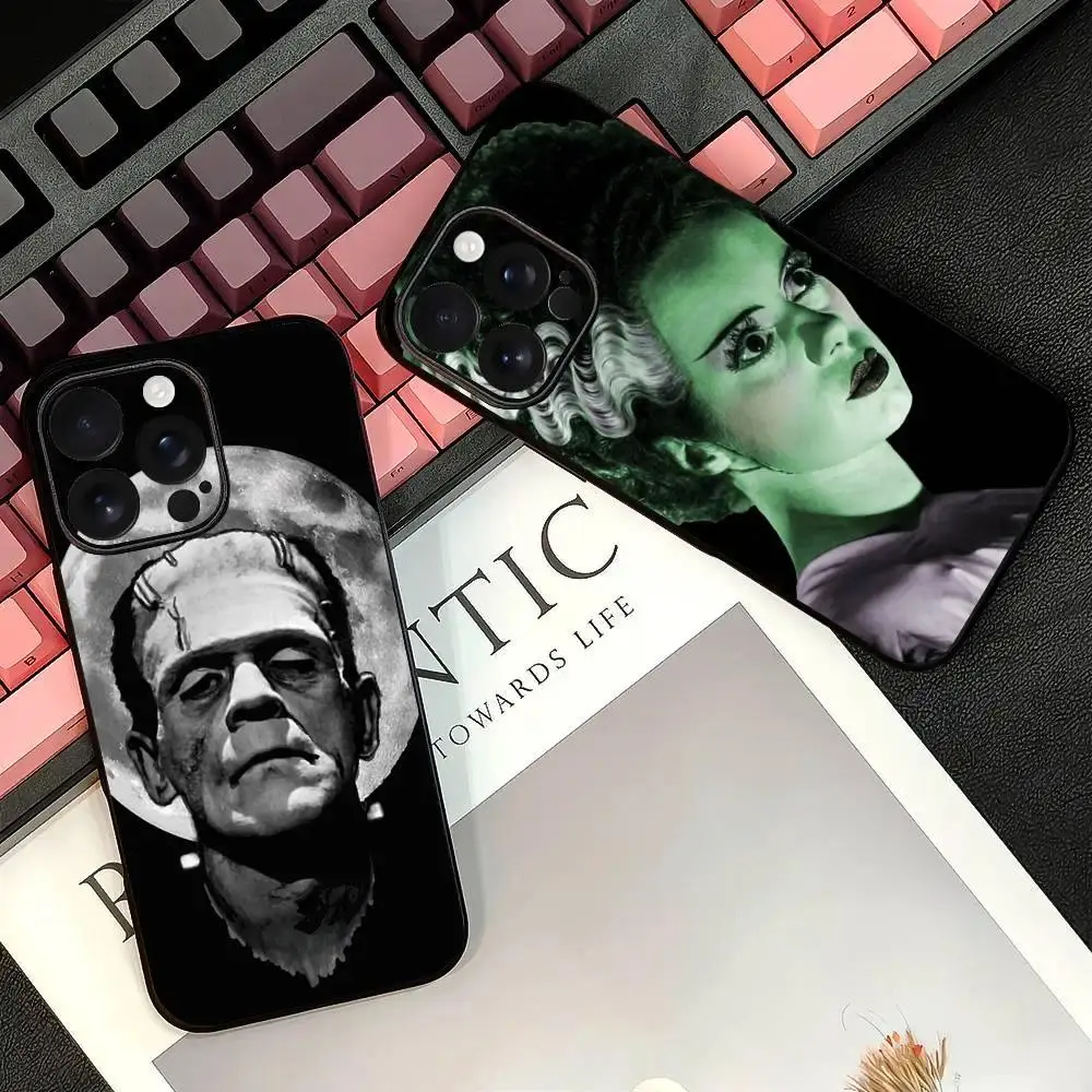 F-Frankenstein Halloween Horror Phone Case TPU Soft Skin-Friendly Protective Cover For iPhone 11-17 Pro Max/Plus & Samsung Galaxy S23-S25
