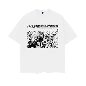 JoJo's Bizarre Adventure "Joestar Family" Heavyweight Vintage Tee 100% Cotton OVERSIZED Anime T-shirt Casual Wear Men'S Top Streetwear White Baggy Crew Neck Regular Fit